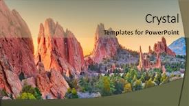  Presentation with colorado - Amazing presentation theme having garden of the gods colorado backdrop and a coral colored foreground