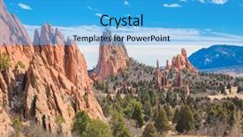  Presentation with gods creation - PPT theme consisting of garden of the gods colorado background and a teal colored foreground