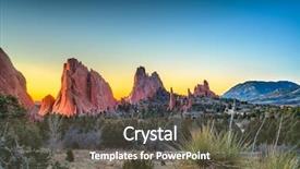  Presentation with colorado - Slide set consisting of garden of the gods colorado background and a tawny brown colored foreground