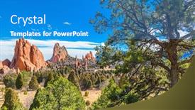  Presentation with gods creation - Cool new presentation with garden-of-the-gods-colorado backdrop and a teal colored foreground