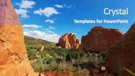  Presentation with colorado - Cool new presentation theme with garden of the gods park backdrop and a teal colored foreground