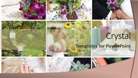  Presentation with wedding anniversary party invitation - Amazing PPT layouts having garden party wedding - collage backdrop and a yellow colored foreground