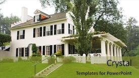  Presentation with saint - Presentation theme enhanced with garden services - saint-gaudens national historic site background and a gold colored foreground