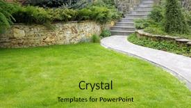  Presentation with guidance questions and career path - Beautiful slides featuring garden stone path with grass backdrop and a yellow colored foreground