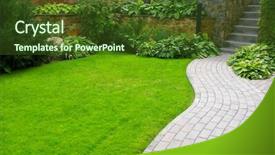  Presentation with growing - Cool new presentation theme with garden stone path with grass backdrop and a  colored foreground