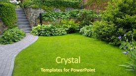  Presentation with career path for industrial automation - Beautiful theme featuring garden stone path with grass backdrop and a tawny brown colored foreground