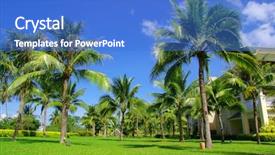  Presentation with path - Cool new theme with garden stone path with grass backdrop and a  colored foreground