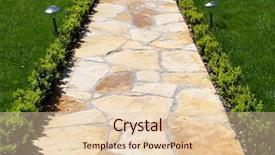  Presentation with path - Theme featuring garden stone path background and a lemonade colored foreground