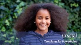  Presentation with afro hair salon - Cool new PPT theme with garden with a blue coat backdrop and a  colored foreground