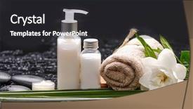  Presentation with candle - Theme enhanced with gardenia flowers with candle oil background and a  colored foreground