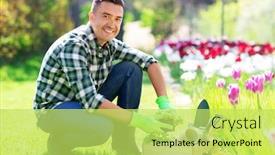  Presentation with aged care - Presentation design having gardening-and-people-concept-happy background and a yellow colored foreground