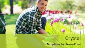  Presentation with aged care - Presentation featuring gardening-and-people-concept-happy background and a yellow colored foreground