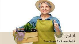  Presentation with old people - Slide deck enhanced with gardening-farming-and-old-people background and a  colored foreground