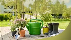  Presentation with farming - Amazing theme having gardening-farming-and-planting-concept backdrop and a yellow colored foreground