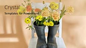  Presentation with vintage women - PPT theme consisting of gardening-international-women-s-day background and a yellow colored foreground