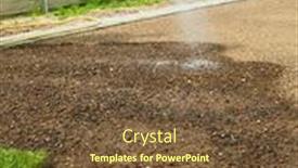  Presentation with gardening homes - Presentation theme enhanced with gardening-preparing-and-watering-sod background and a tawny brown colored foreground