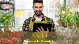  Presentation with apron gardening - Slide deck consisting of gardening-small-business-and-sale background and a tawny brown colored foreground