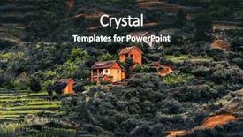  Presentation with soil red - Slide set consisting of gardens and red soil madagascar background and a wine colored foreground