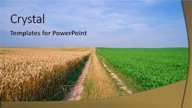  Presentation with gardens - Slide set with  background and a  colored foreground