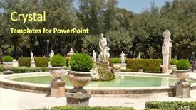  Presentation with villa - Presentation theme consisting of gardens at villa borghese background and a tawny brown colored foreground