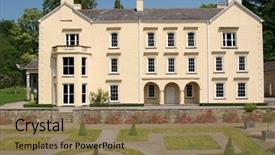  Presentation with united kingdom - Presentation with gardens llandeilo wales united kingdom background and a coral colored foreground