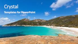  Presentation with sapphire - Slide set with gardner at two peoples bay background and a teal colored foreground