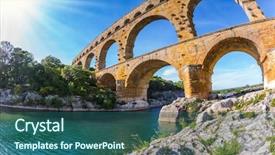  Presentation with aqueduct - Presentation enhanced with gardon provence sunset photo taken background and a ocean colored foreground