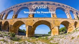  Presentation with aqueduct - PPT layouts with gardon provence sunset photo taken background and a  colored foreground