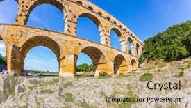  Presentation with aqueduct - Beautiful slide set featuring gardon provence sunset photo taken backdrop and a  colored foreground