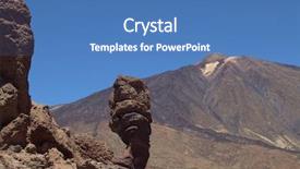  Presentation with mountain - Audience pleasing presentation theme consisting of garfield - mountain of el teide backdrop and a teal colored foreground