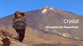  Presentation with noah mountain - PPT layouts featuring garfield - mountain of el teide background and a gray colored foreground