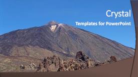 Presentation with mountain - PPT theme featuring garfield - mountain of el teide background and a  colored foreground