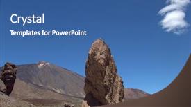  Presentation with rock - Presentation theme having garfield - rock mountain background and a  colored foreground