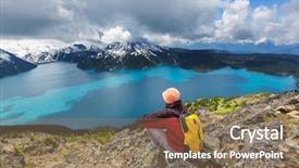  Presentation with canada - Presentation theme featuring garibaldi lake near whistler background and a  colored foreground