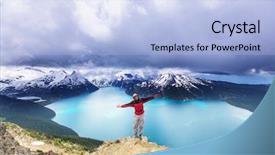  Presentation with canada - PPT layouts with garibaldi lake near whistler background and a  colored foreground