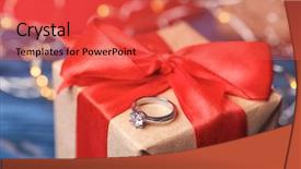  Presentation with an open gift box - Cool new theme with garland marriage - beautiful engagement ring on gift backdrop and a  colored foreground
