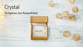  Presentation with boxing ring - Amazing slide deck having garland marriage - box with luxury engagement ring backdrop and a  colored foreground