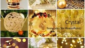 Presentation with marriage - Theme with garland marriage - christmas collage background and a gold colored foreground