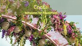  Presentation with pink wedding - Colorful theme enhanced with garland marriage - part of wedding arch backdrop and a tawny brown colored foreground