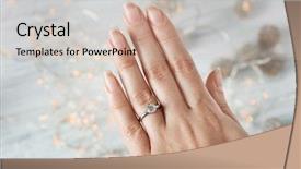 Presentation with sad woman diamond ring - Slides having garland marriage - woman wearing luxury engagement ring background and a soft green colored foreground