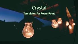  Presentation with light hanging - Colorful presentation design enhanced with garland-of-light-bulbs-hanging backdrop and a wine colored foreground