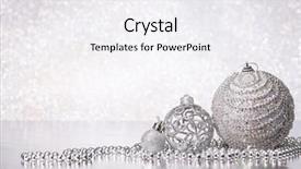  Presentation with silver christmas - Slide deck enhanced with garlands lying on a silvery background and a white colored foreground