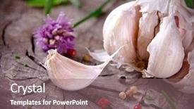  Presentation with spices - PPT theme enhanced with autumn beech forest in foggy weather poland background and a tawny brown colored foreground