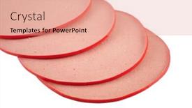  Presentation with garlic - Presentation theme enhanced with garlic bologna background and a coral colored foreground