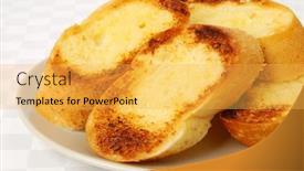  Presentation with garlic - Theme featuring garlic-bread-on-bright-background background and a yellow colored foreground