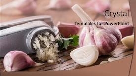 Presentation with garlic garlic garlic bulb - Cool new slide set with garlic bulb and garlic cloves backdrop and a coral colored foreground