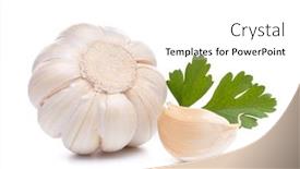  Presentation with garlic garlic garlic bulb - Amazing slide deck having garlic bulb isolated on white background cutout backdrop and a white colored foreground