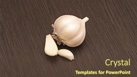  Presentation with garlic garlic garlic bulb - Slides consisting of garlic-bulb-with-black-background background and a tawny brown colored foreground