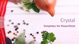  Presentation with clove - Audience pleasing slide deck consisting of garlic-clove-onion-red-pepper backdrop and a pink colored foreground