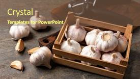  Presentation with garlic garlic garlic bulb - Beautiful slide set featuring garlic-cloves-and-bulb backdrop and a tawny brown colored foreground